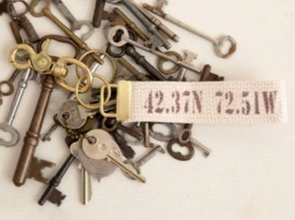 Personalized Coordinates Keychain
