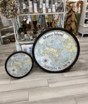 Marco Island, FL Area Chart - Barrel End 40"