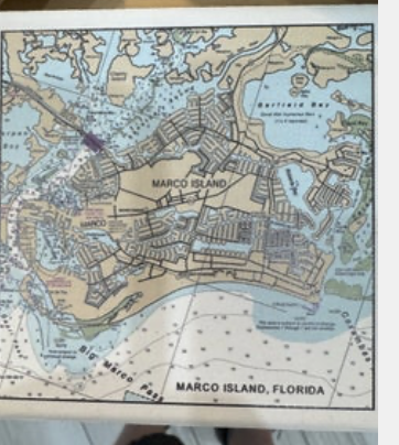 Marco Island Map Coaster
