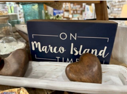 On Marco Island Time Wood Block