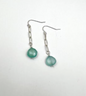 Paperclip Chain Gemstone Earrings: Chalcedony
