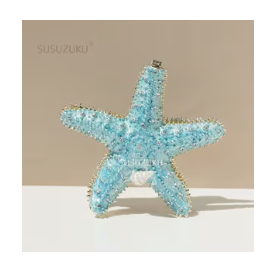 Blue Starfish Hand-Painted Decorative Jewelry Box