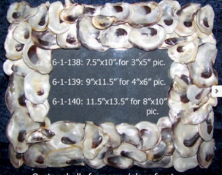 Oyster Shell Frame w/ Glass Front