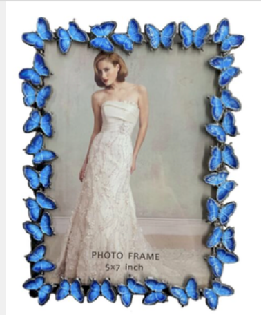 Enamel Butterflies Picture Frame