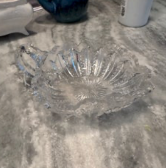 Duncan & Miller Mardi Gras Press Glass Nappy