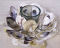 Oyster Shell Glass Candle Holder