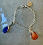 Charm Bracelet 1 Sea Glass (Italy) + 1 Shell