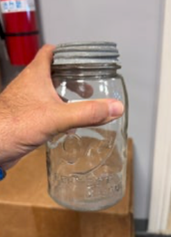 Clear Drey Jar with Zinc Lid - Vintage