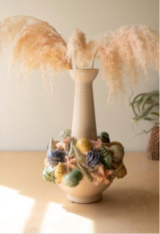 Ceramic Seashell Vase