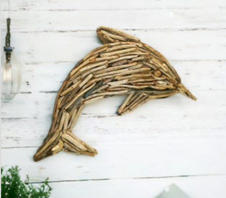 Dolphin Driftwood Wall Art