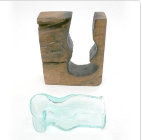 Driftwood Abstract Blown Glass Vase