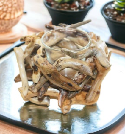 Driftwood Single Votive Candle Holder