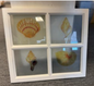 Four Panel Window Pane with Shells