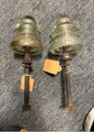 Vintage Hemingray-42 Clear Glass Insulator on Metal Post