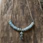 Aquamarine and Larimar Necklace, sterling silver