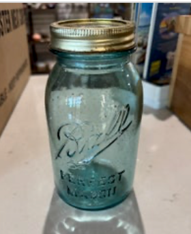 Blue Ball Jar Perfect Mason - Vintage