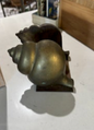 Brass Cone Shell Bookends - Vintage