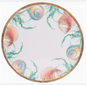 12" Dia. Aquamarine Mango Wood Round Platter - Coastal