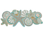 Aqua Sea Shell Beaded Table Runner