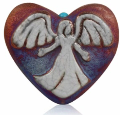 Raku Mini Hearts - Angel