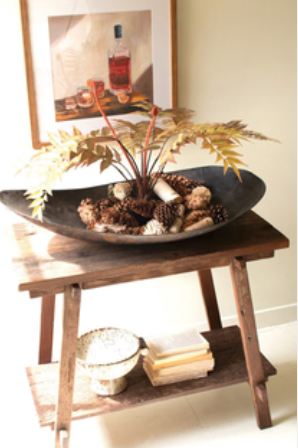 Giant Rustic Iron Oval Bowl