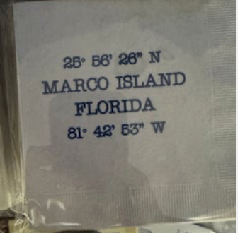 Marco Island Coordinates Napkins, pack of 20 - Dove Gray