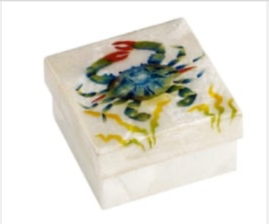 Blue Crab Capiz Box