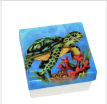 Sea Turtle Capiz Box II