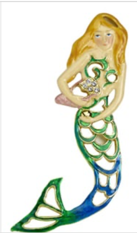 Double-Sided Mermaid Enamel Ornament