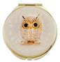 Enamel Owl Compact Mirror