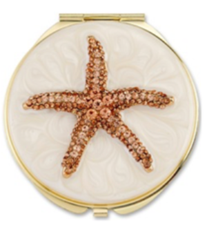 Enamel Starfish Compact Mirror