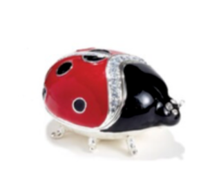 Bejeweled Ladybug Hinged Box