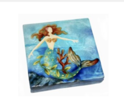Mermaid Capiz Box - Large