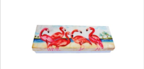 Flamingo Party Capiz Box - Long