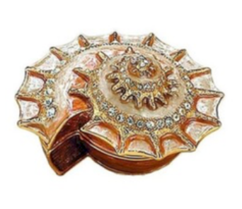 Bejeweled Nautilus Shell Box