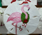 Sand Dollar Flamingo Claus Christmas Ornament