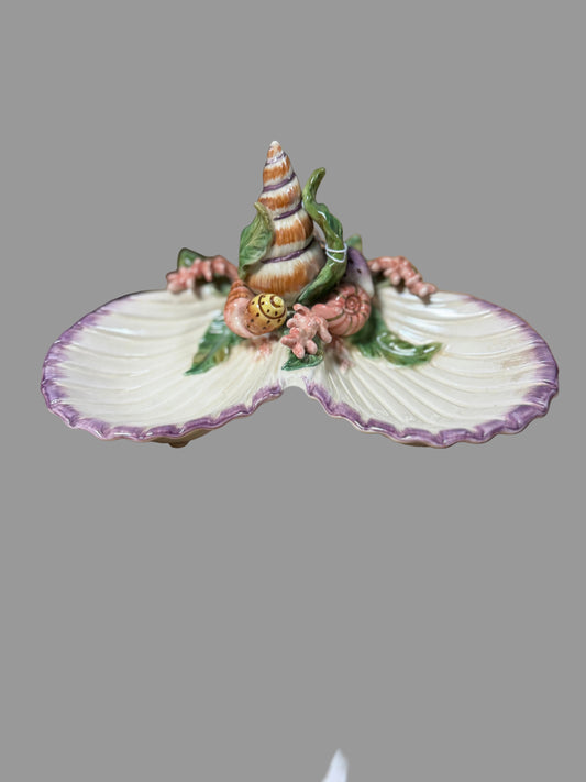 Vintage Ocean Double Dish Server 