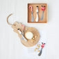 Canape Knives with Glass Holiday Icon Handle